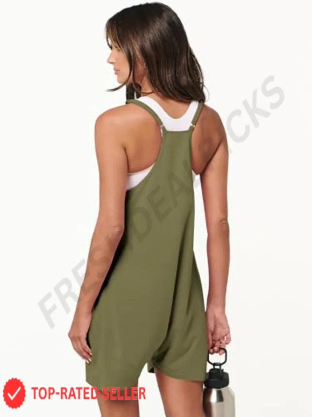 Women's Sleeveless Romper Summer Casual Jumpsuit Loose Fit